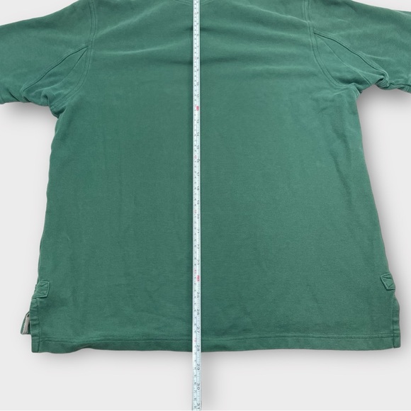 Duluth Trading Polo Shirt Mens Medium Short Sleeve Green Long Tail Cotton Heavy - Picture 9 of 9